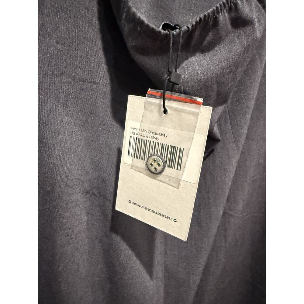 NWT Princess Polly Fenny Mini Halter Dress Button Up Gray Size 4 Chic Sleeveless - Picture 6 of 10